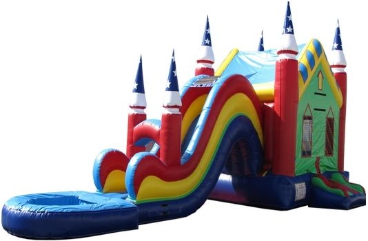 wavy-castle-combo-water-slide-houston